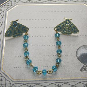 Leafy Moth Cape Clip Sweater Clips Cottage Fairy Woods Witch Vibes